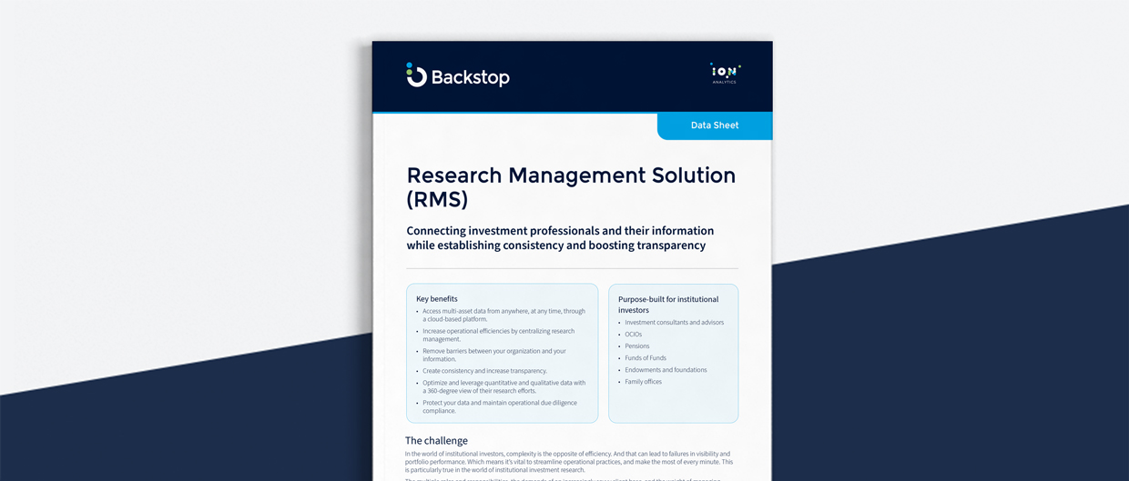 Research Management Solution RMS Backstop Solutions