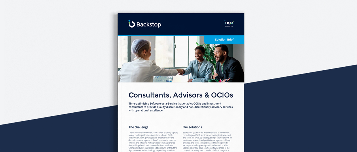 Consultants & OCIOs Backstop Solutions
